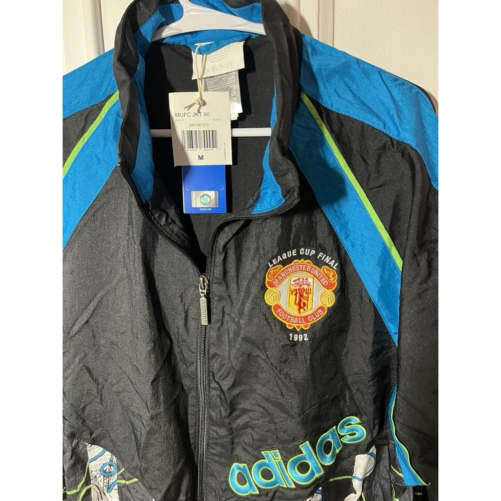 adidas Manchester United Woven Jacket 90 Mens M KD5815 1992 Retro NWT